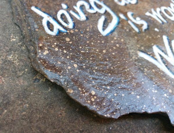 52.1. Whatever Is Worth Doing At All - Quote hand drawn on Welsh slate - Image 7