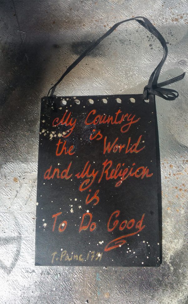 53.1. Thomas Paine Quote hand drawn wall hanging - Image 2