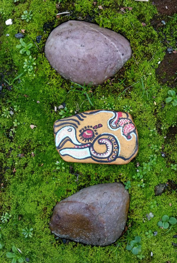 51,2, Quetzal Stone painted in acrylic and ink - Image 2