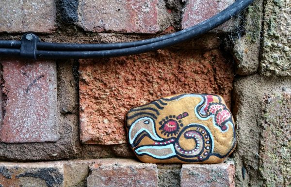 51,2, Quetzal Stone painted in acrylic and ink - Image 3