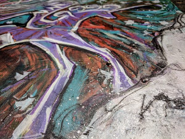 44.2. Imagination: Wild Unicorn. Original Painting, 60x60 cm - Image 9