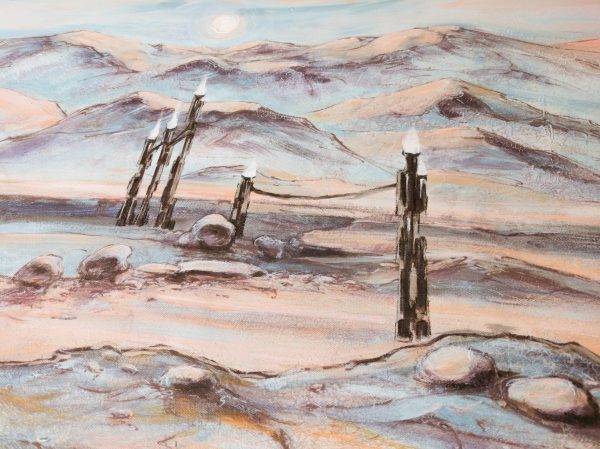 99.01. Beacons in the desert. Original Painting, 51 x 122 cm - Image 13