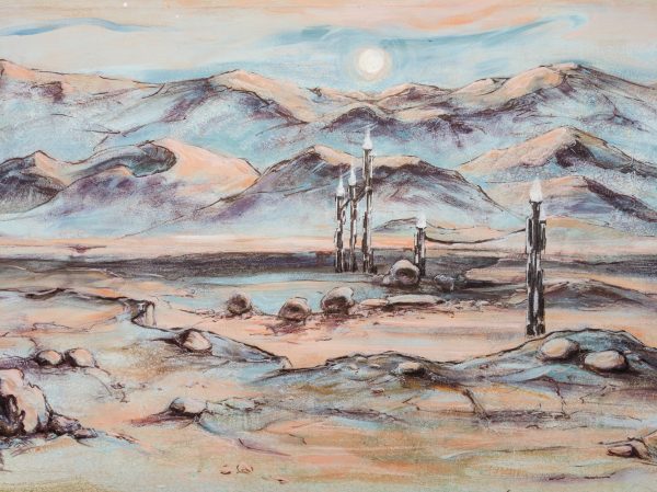99.01. Beacons in the desert. Original Painting, 51 x 122 cm - Image 15