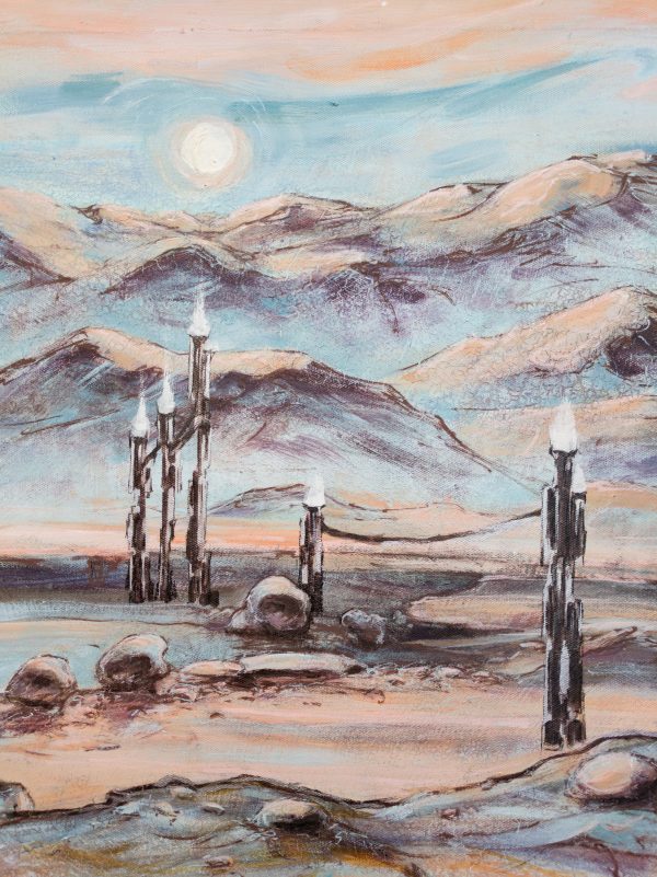 99.01. Beacons in the desert. Original Painting, 51 x 122 cm - Image 14