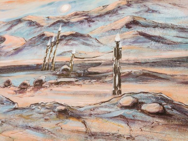 99.01. Beacons in the desert. Original Painting, 51 x 122 cm - Image 16