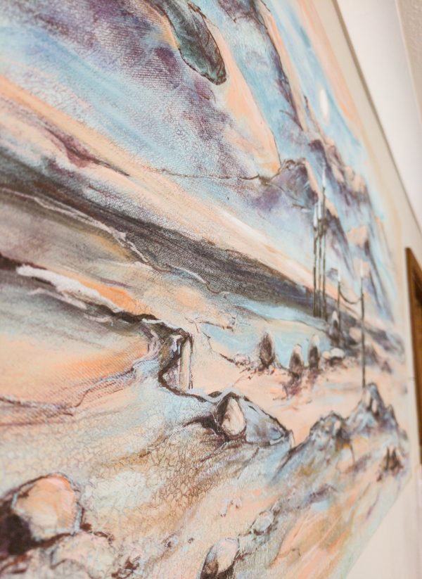 99.01. Beacons in the desert. Original Painting, 51 x 122 cm - Image 8