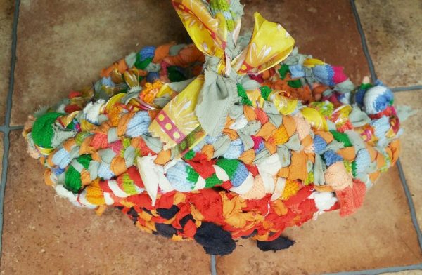 89.1. Handmade Unique Wild Rag Egg Basket, Home Decor, Display, Easter. One of a kind - Image 8