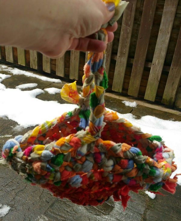 89.1. Handmade Unique Wild Rag Egg Basket, Home Decor, Display, Easter. One of a kind - Image 9