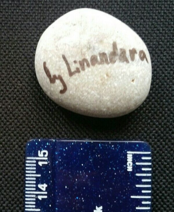 84.1. Tiny Pebble Art Hand Drawn Science Symbol by Linandara - Image 2