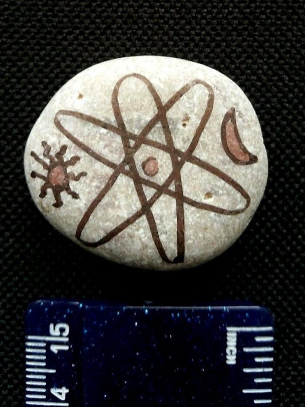 84.1. Tiny Pebble Art Hand Drawn Science Symbol by Linandara - Image 3