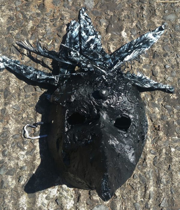 55.1. Shiny Black Bird, Raven or Crow, one of the kind mask by Linandara - Image 2