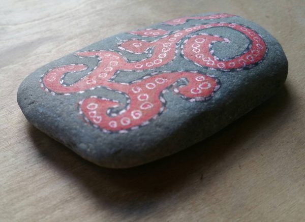 44.1. Red Symbol Pebble Art - Hand Drawn Mystery - by Linandara - Image 5