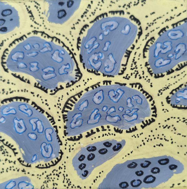 49.2. Yellow and grey fantasy animal print jewellery box by Linandara - Image 9