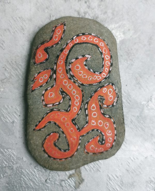 44.1. Red Symbol Pebble Art - Hand Drawn Mystery - by Linandara - Image 7