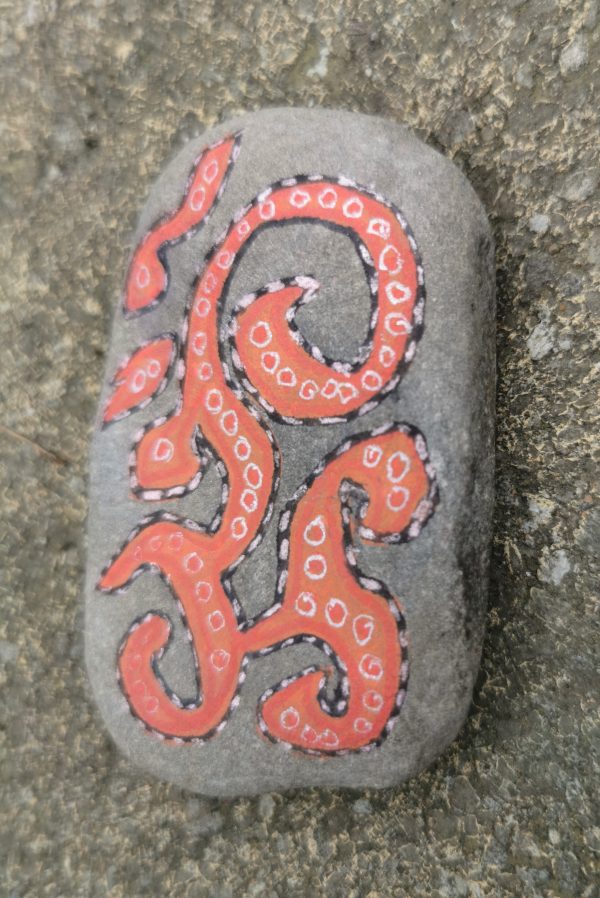 44.1. Red Symbol Pebble Art - Hand Drawn Mystery - by Linandara - Image 8