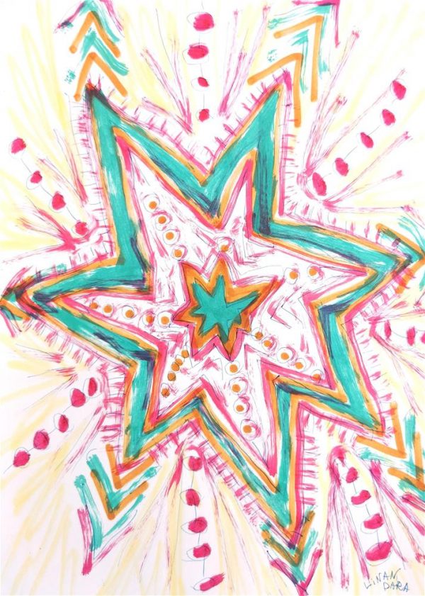 52. Firework Star- art by Linandara