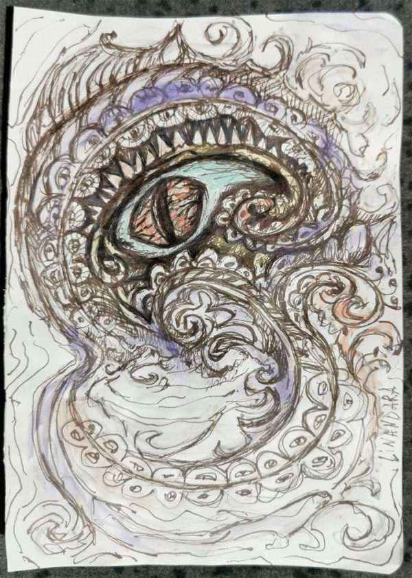 50. Lovecraftian Eye - art  by Linandara