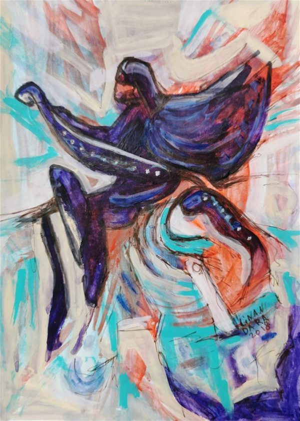 64. Riding the Storm - original art by Linandara