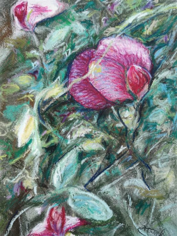 75. Sweet Peas painting original artwork by Linandara - Image 2