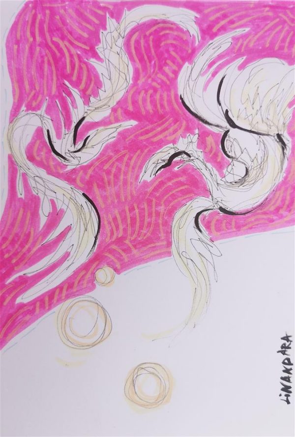 60. Two Dragons, Three Suns - original art by Linandara - Image 2