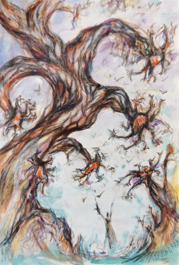 74. Under a bird eating tree - art  by Linandara