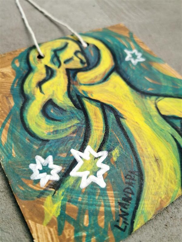 76. Yellow and green dancer - original art by Linandara - Image 2